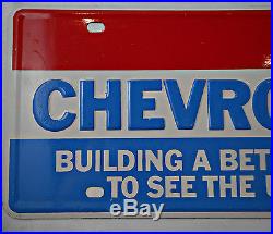 RARE Vintage Chevrolet Front Dealer Promo Tag Steel License Plate Muscle Car