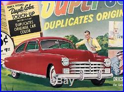 RARE Vintage DUPLI-COLOR Auto Car Paint Gas Service Station Dealer Die Cut Sign