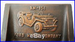 RARE Vintage Ford Motor Co. XM 151 Prototype Military MUTT Jeep Brass Ashtray