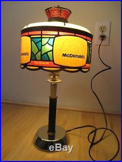 RARE Vintage McDonald's Tiffany Style You Deserve a Break Today Lamp
