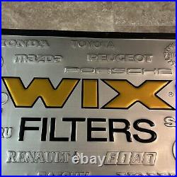 RARE. Vintage Wix Foreign Car Filters Stamped Aluminum Advertising Sign 26x24