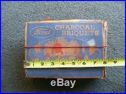 Rare Box Vintage 1930s Henry Ford Charcoal Briquets Model A T Wood Parts Scraps