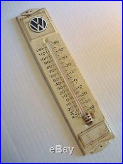 Rare Early VOLKSWAGEN WALL THERMOMETER Vintage Advertising 1960s MADE USA