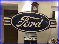 Rare FORD AUTOMOBILE LARGE, Vintage Porcelain Sign Gas, Oil, Chevrolet, Texaco