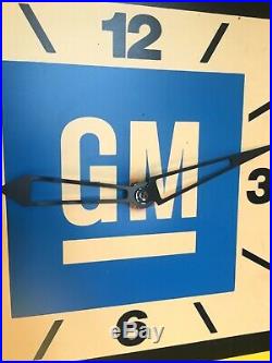 Rare Original Vtg GM Dealership Clock Sign Gas Oil GMC Car Truck Not Porcelain
