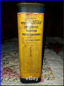 Rare Vintage 1930's FORD Anti-Freeze Dearborn, MI Metal Can Oil Sign-Empty