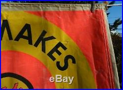 Rare Vintage 1960s OK Chevrolet Chevy NEW USED CARS Advertising Banner COOL
