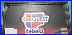 Rare Vintage CAR QUEST FILTERS Automobile Metal Sign 23 x 15 Man Cave Garage