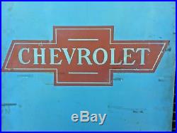 Rare Vintage Chevrolet Dealership Parts Section End Caps Art Deco Sign Chevy