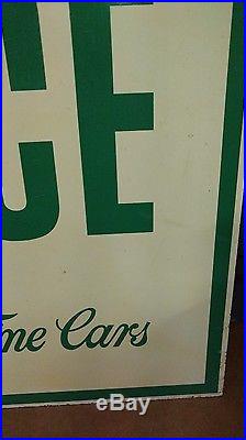 Rare Vintage Double Sided Metal Sign Complete Service Ford Family Of Fine Cars
