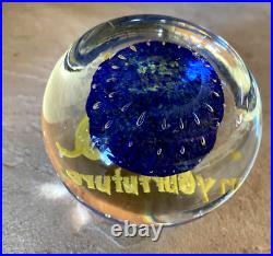 Rare Vintage Ford Dealership Advertising Glass Paperweight Crystal Ball