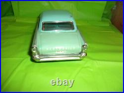 Rare Vintage Ichiko 1958 Oldsmobile 98 Two Tone Green Tin Friction Toy Car