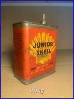 Rare Vintage Junior Shell Spirit Can Tin Petrol Oil Automobilia Jug