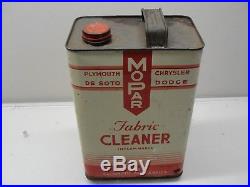 Rare Vintage Large Mopar Fabric Cleaner Can Desoto Plymouth Chrysler Dodge