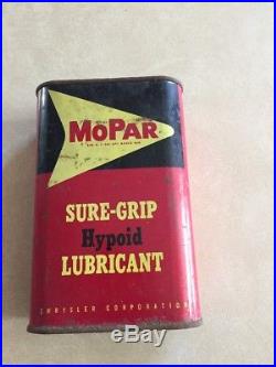 Rare Vintage Mopar Automobile Sure-grip Hypoid Quart Tin Can Dodge Chrysler Oil