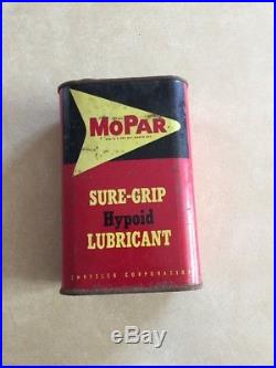 Rare Vintage Mopar Automobile Sure-grip Hypoid Quart Tin Can Dodge Chrysler Oil