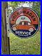 Rare-Vintage-Porcelain-Double-sided-Volkswagen-Service-Flange-Sign-01-woms