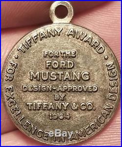 Rare Vintage Sterling SIlver TIFFANY & CO 1964 FORD MUSTANG AWARD Pendant Charm