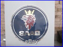 Saab Dealership Advertising Sign Scania Griffin Spg Gas Station Oil No Porcelain