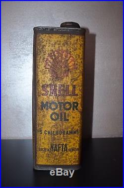 SHELL MOTOR OIL BIDONE LATTA Shell 1960 Arredo Vintage Insegna Pubblicità