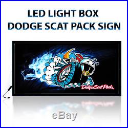 Scat Pack Light Box Vintage Neon Style Sign Super Bee Dodge Classic Muscle Large