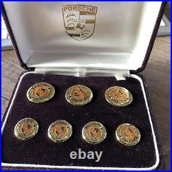 Set Of Rare Vintage Porsche Crest Blazer Buttons