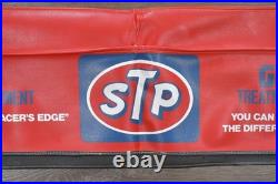 Set of 2 Vtg STP Auto Mechanic Fender Covers Oil Filters Advertising