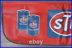 Set of 2 Vtg STP Auto Mechanic Fender Covers Oil Filters Advertising