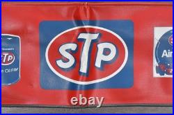 Set of 2 Vtg STP Auto Mechanic Fender Covers Oil Filters Advertising