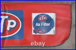 Set of 2 Vtg STP Auto Mechanic Fender Covers Oil Filters Advertising