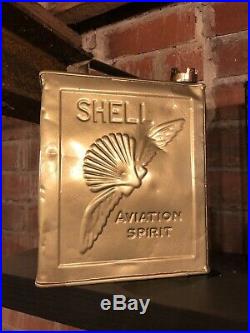 Shell Aviation 2 Gallon Petrol Fuel Can Vintage Collectable