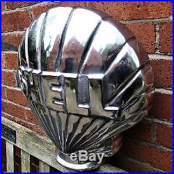 Shell Petrol Pump Globe Aluminium Cast Oil Vintage Garage double sided VAC219