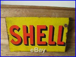 Shell enamel double sided sign. Vintage sign. BP. Esso