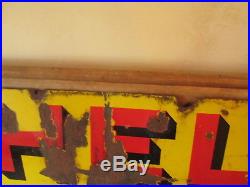 Shell motor spirit sign. Vintage sign. Enamel sign. Esso. BP. Castrol