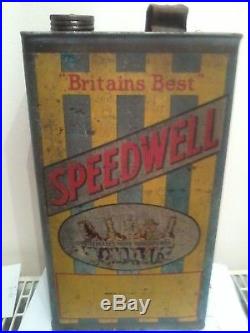 Speedwell Motor Oil Can / Tin Vintage