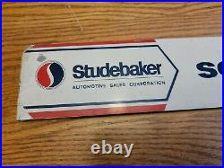 Studebaker Car Automotive Sales Metal Rack Sign Screw Nut Washer Vtg Rare 22x4