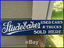 Studebaker Used Cars & Trucks Dealership vintage auto dealer sign Rare find