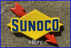 Sunoco Light Box Led Wall Sign Garage Petrol Gasoline Car Vintage Gas & Oil