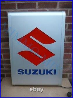 Suzuki Motorbike Dealer Dealership Offical Sign Vintage Motorcycle Car Light Up