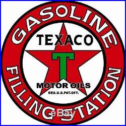 TEXACO Filling Station Gasoline 42 Heavy Metal Workshop Garage Man Cave
