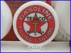 TEXACO Filling Station Gasoline Vintage Style Petrol Pump Globes Gas Pump Globe