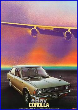TOYOTA COROLLA 1976 vintage Japanese advertising poster B1 29x41 CARS AIRPLANE