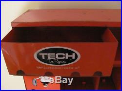 Tech Tire Repair Vintage Auto Parts Service Station Wall Cabinet