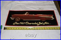 The 1957 Chevy Bel Air Tin Sign Vintage Mancave