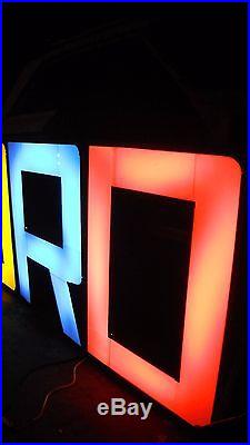 True Vintage F O R D 1950s FORD Dealer LARGE Four Foot tall sign