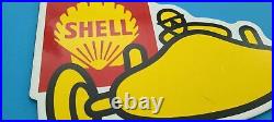 Two Vintage Esso Gasoline & Shell Gas Automobile Porcelain Gas Service 6 Signs