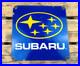 VINTAGE-12x12-SUBARU-LOGO-SUBIE-SALES-SERVICE-GAS-STATION-PORCELAIN-OIL-SIGN-01-kmf