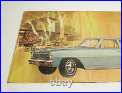 VINTAGE 1966 CHEVY 2 NOVA SEDAN DEALER SHOWROOM POSTER BOARD 32x18 PRE-OWNED