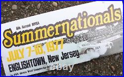 VINTAGE 1977 Raceway Park Englishtown NJ NHRA SUMMERNATIONALS Event Flyer Poster