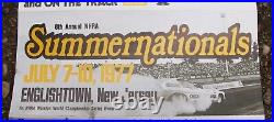 VINTAGE 1977 Raceway Park Englishtown NJ NHRA SUMMERNATIONALS Event Flyer Poster